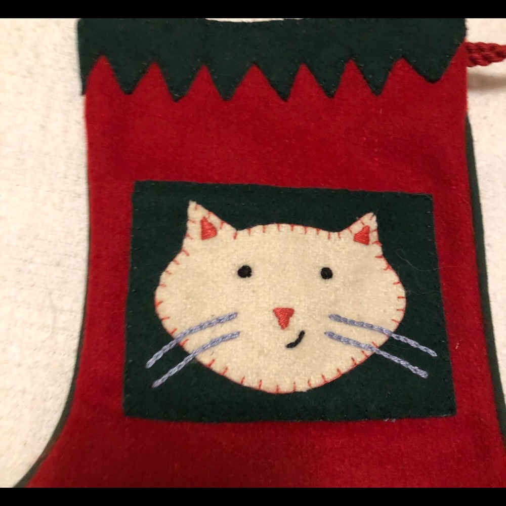 SET Cat & Mouse Wool Christmas Holiday Xmas Pet Stockings - Cost Plus Market - Picture 5 of 16